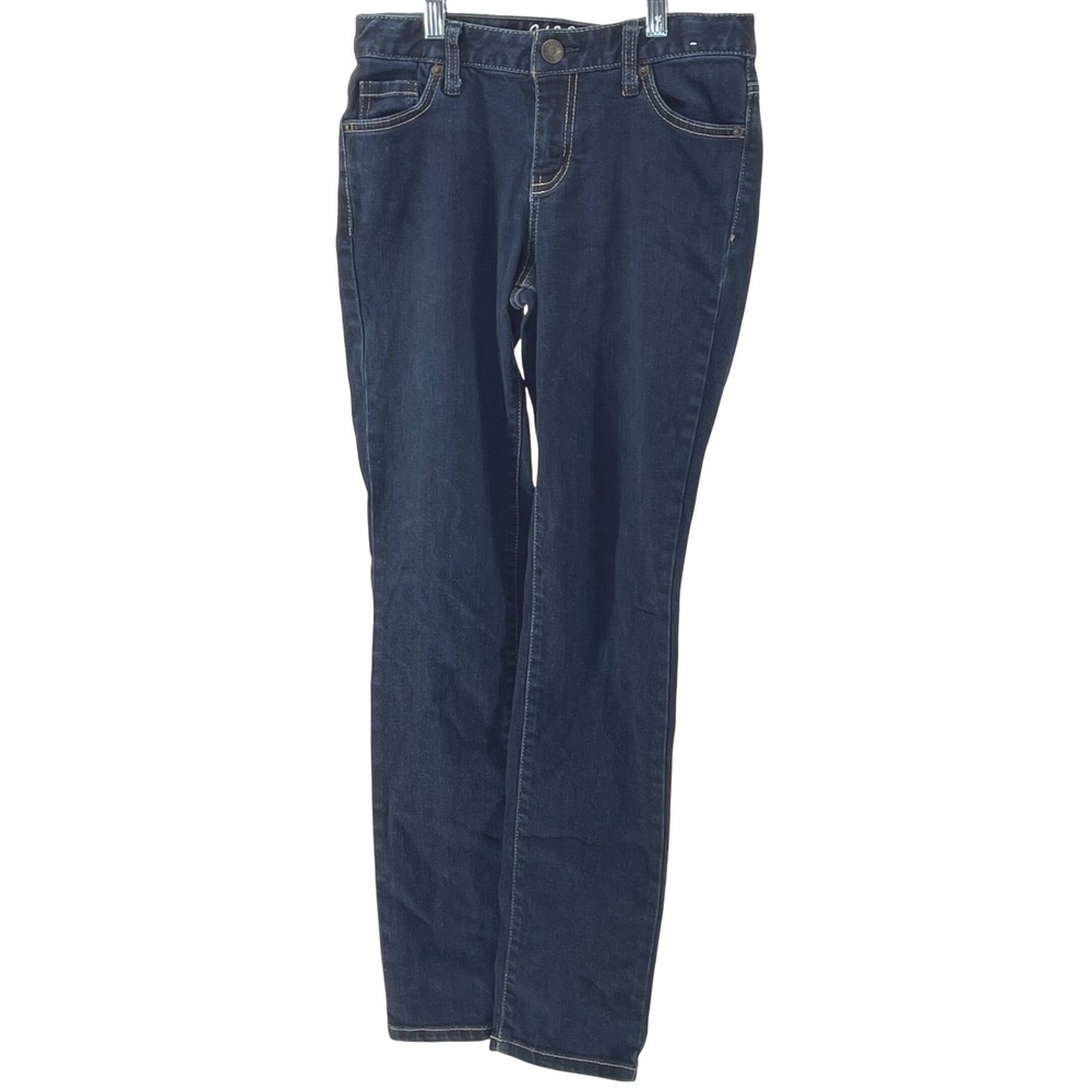 Cat & Jack Kids Boy's Skinny Jeans Dark Wash Size 12 Adjustable Waistโ EUC